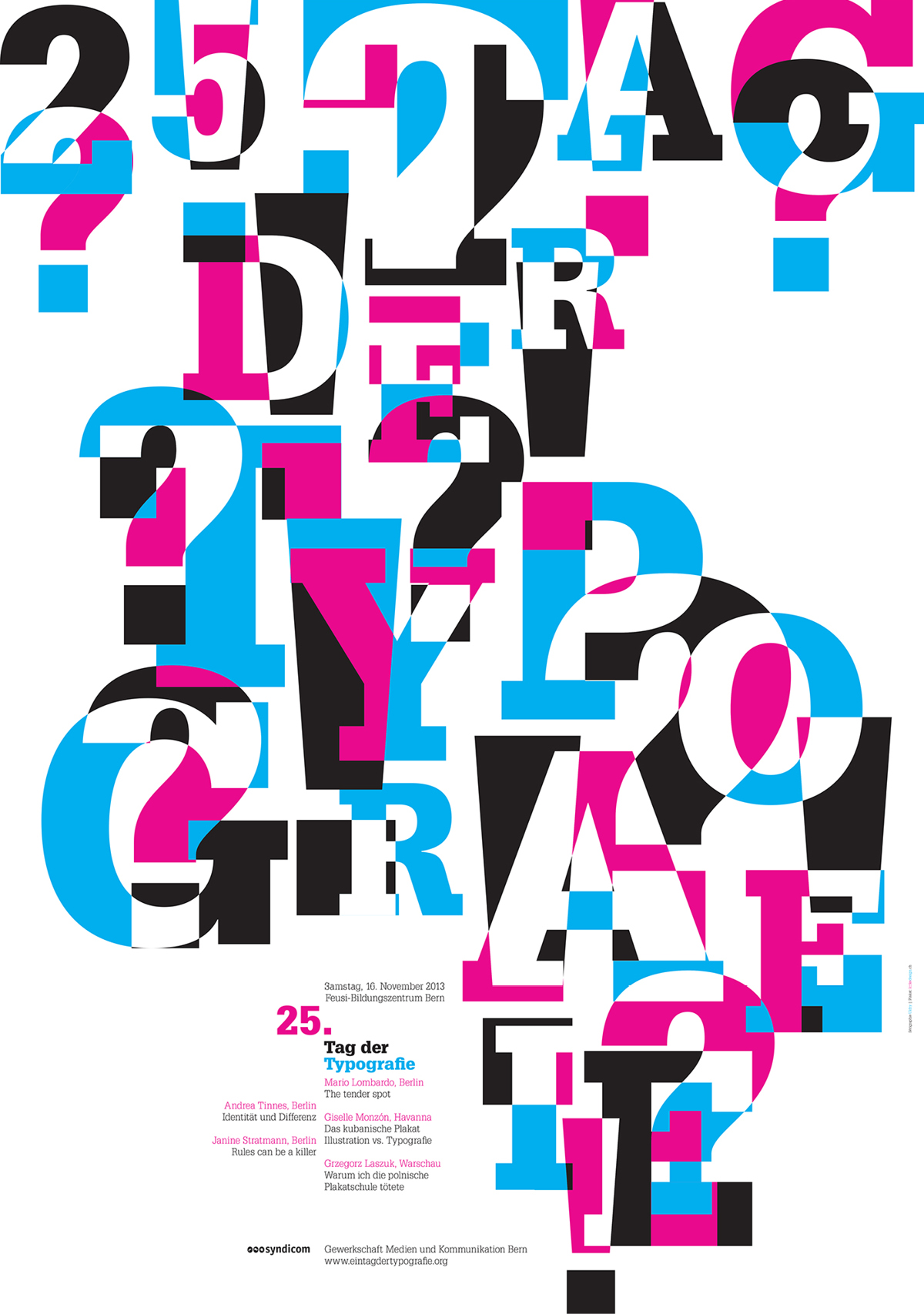 Plakate Plakatgestaltung Tag der Typografie | Siebdruck |